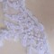 1 Yard 5" White Beaded Bridal Veil Lace Trim with Dangling Leaf Motif for Wedding Veils